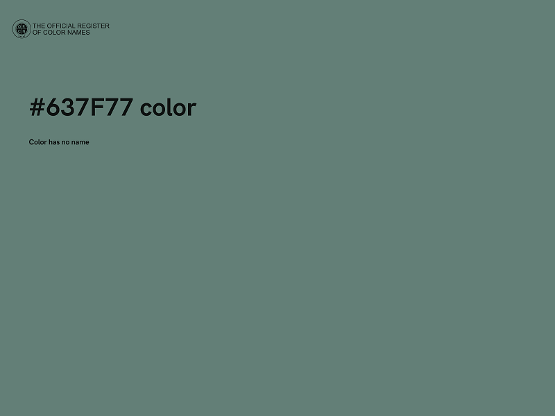 #637F77 color image