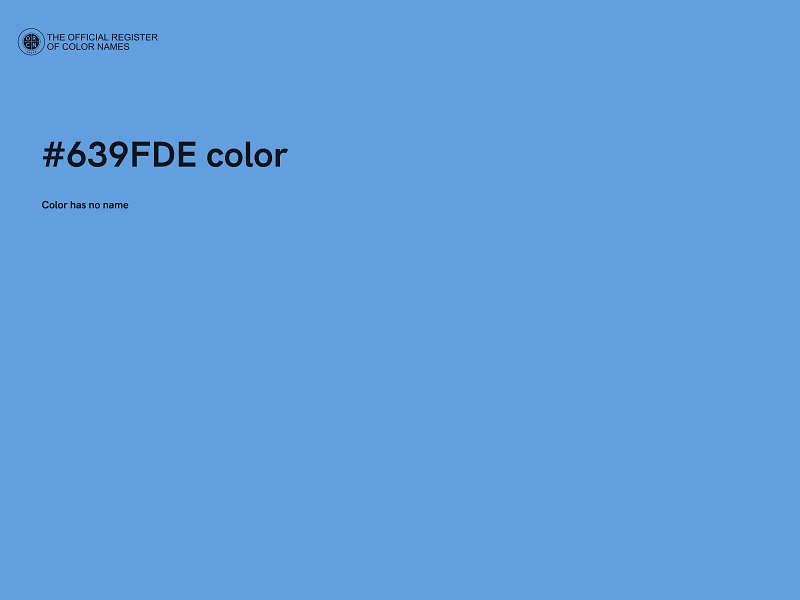 #639FDE color image