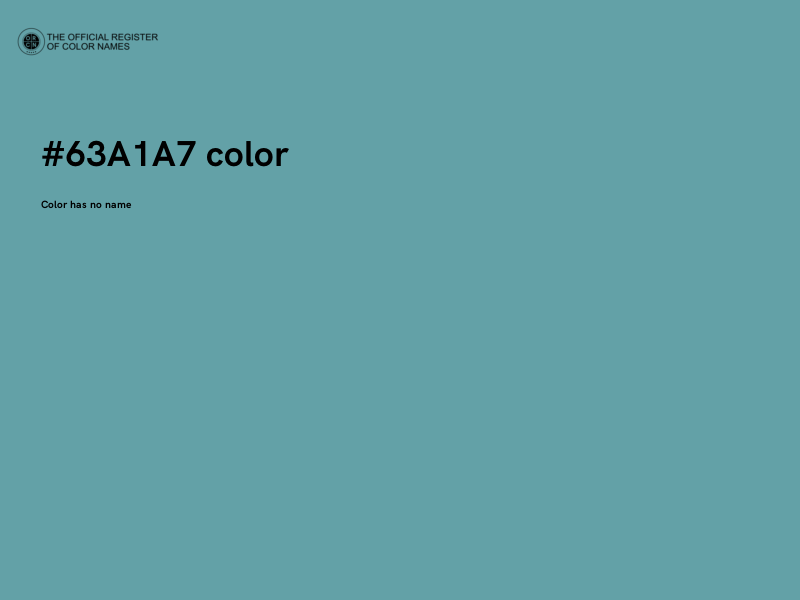 #63A1A7 color image