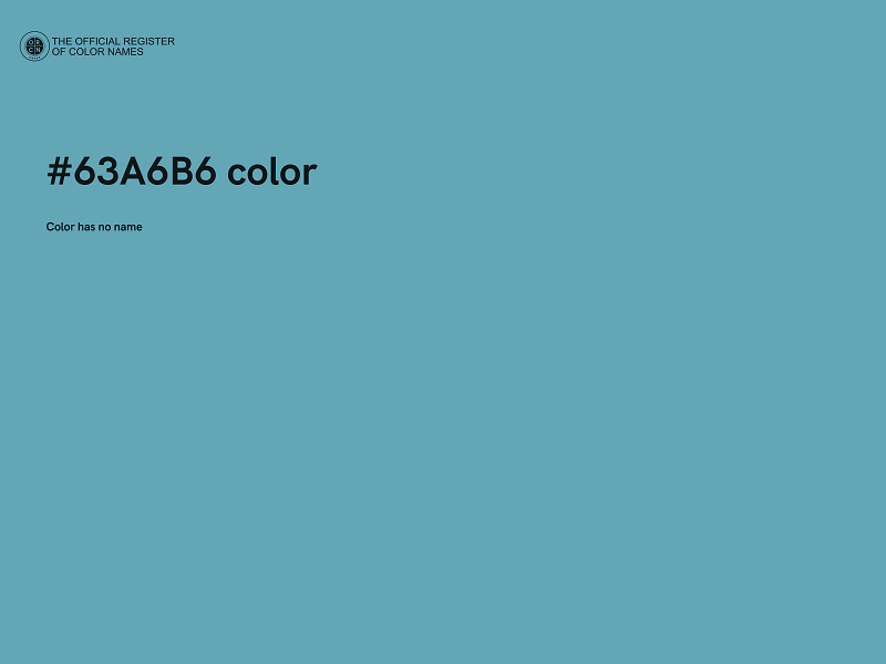 #63A6B6 color image