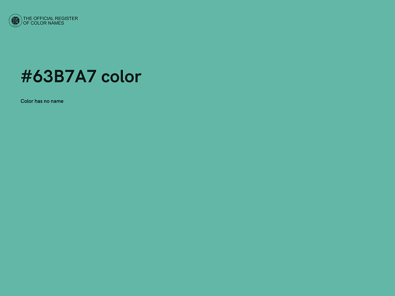 #63B7A7 color image