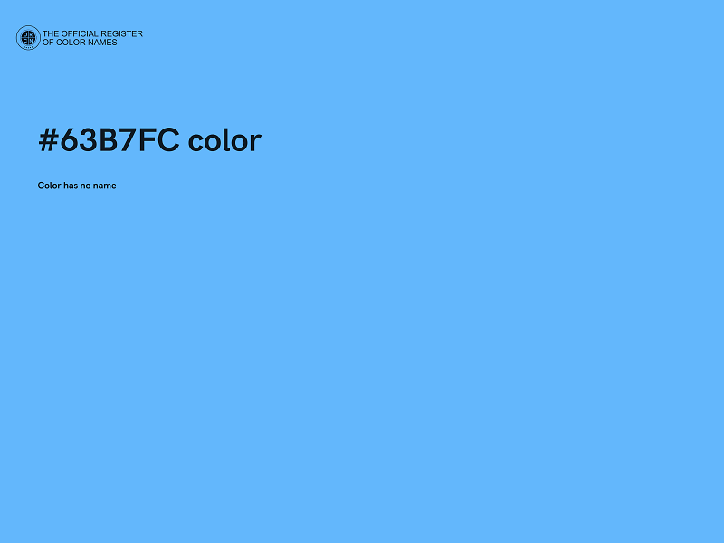 #63B7FC color image