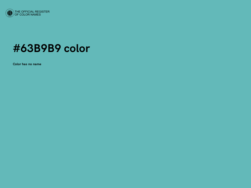 #63B9B9 color image