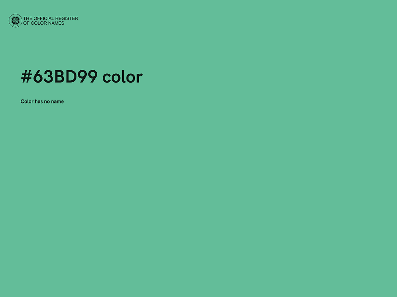 #63BD99 color image