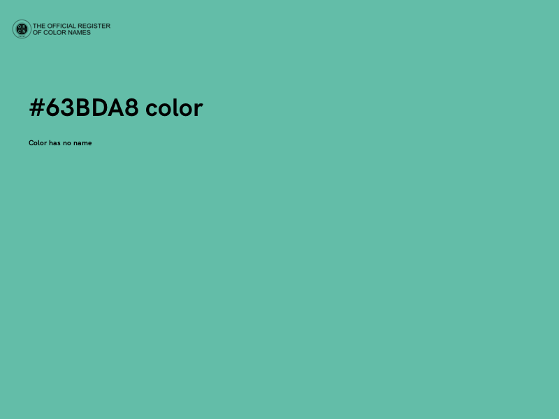#63BDA8 color image