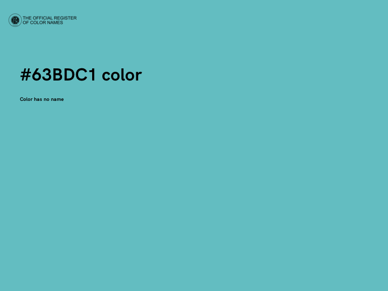 #63BDC1 color image