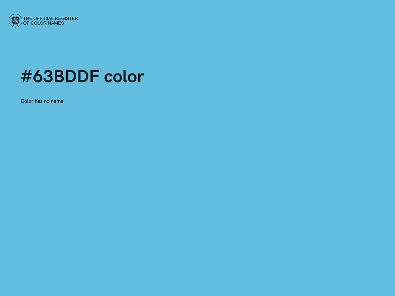 #63BDDF color image