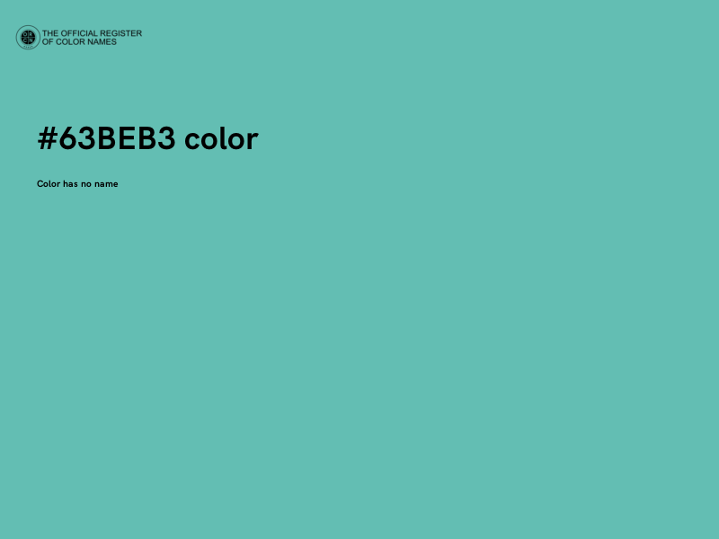 #63BEB3 color image