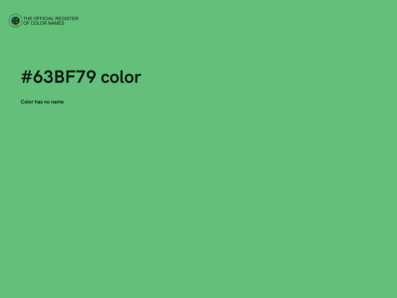 #63BF79 color image