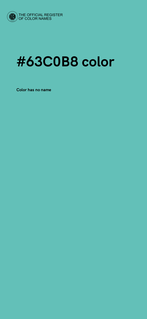 #63C0B8 color image