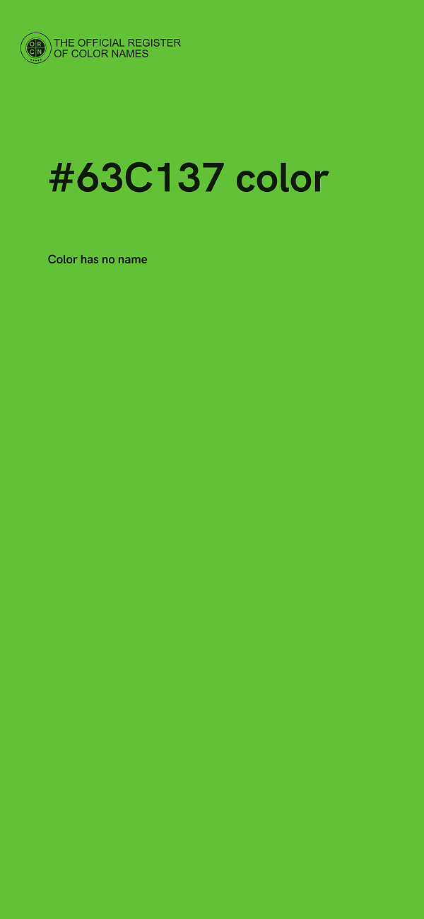 #63C137 color image