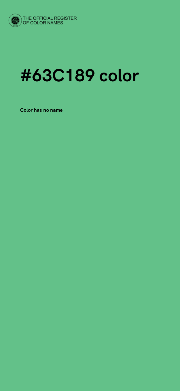 #63C189 color image