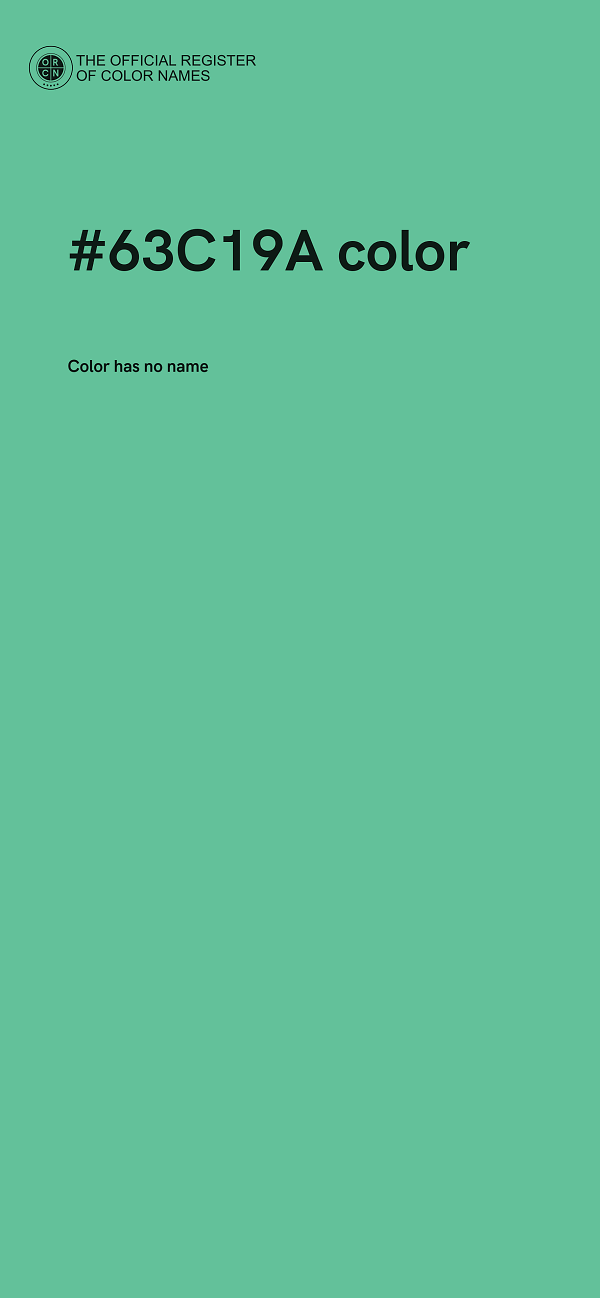 #63C19A color image