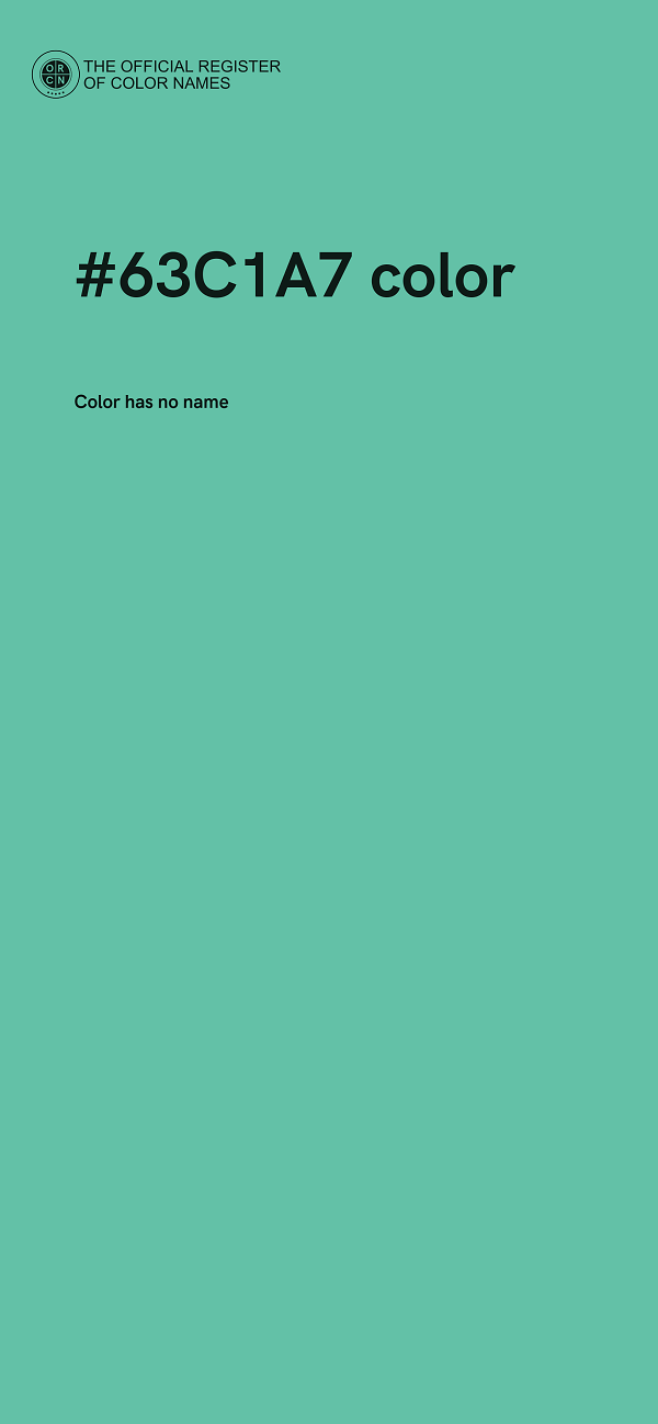 #63C1A7 color image