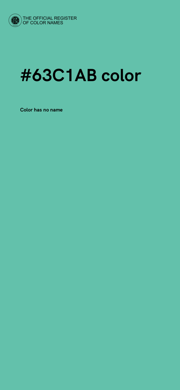 #63C1AB color image