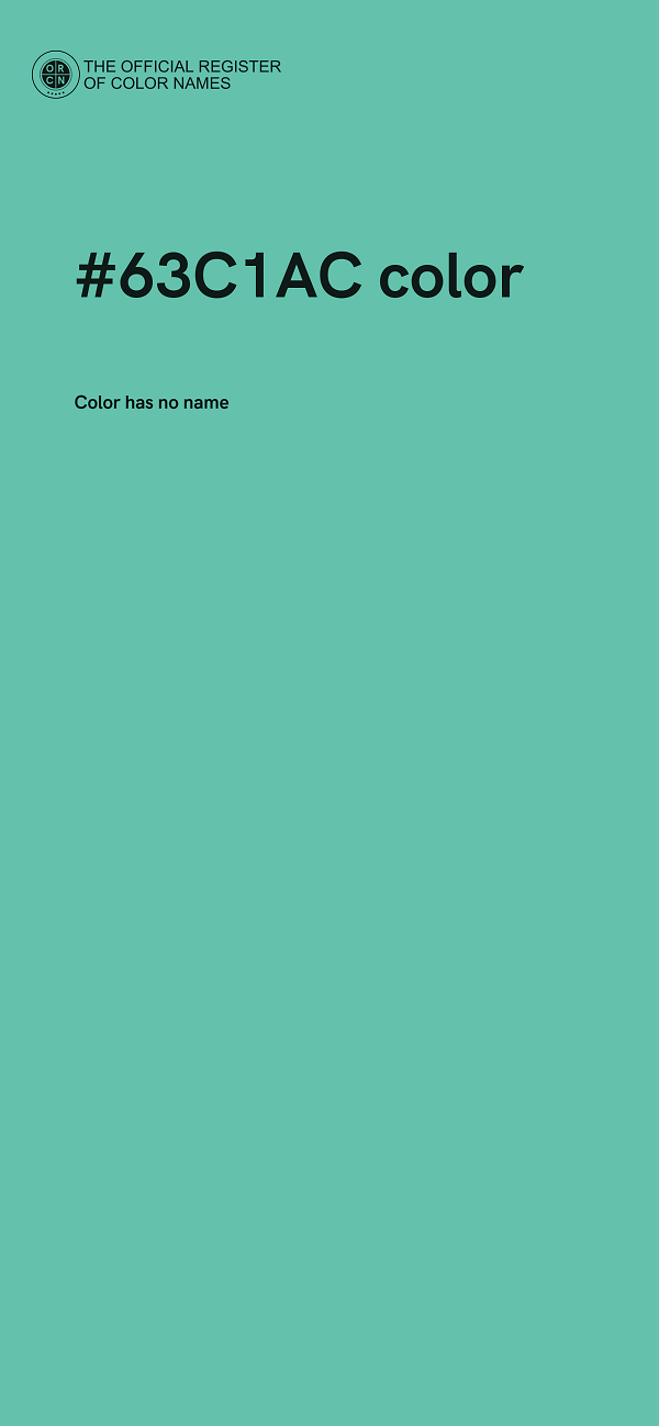 #63C1AC color image