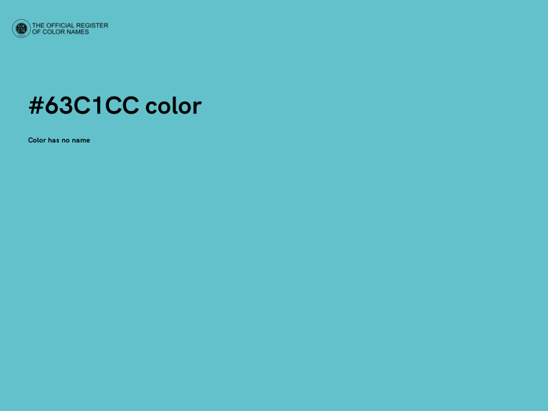 #63C1CC color image