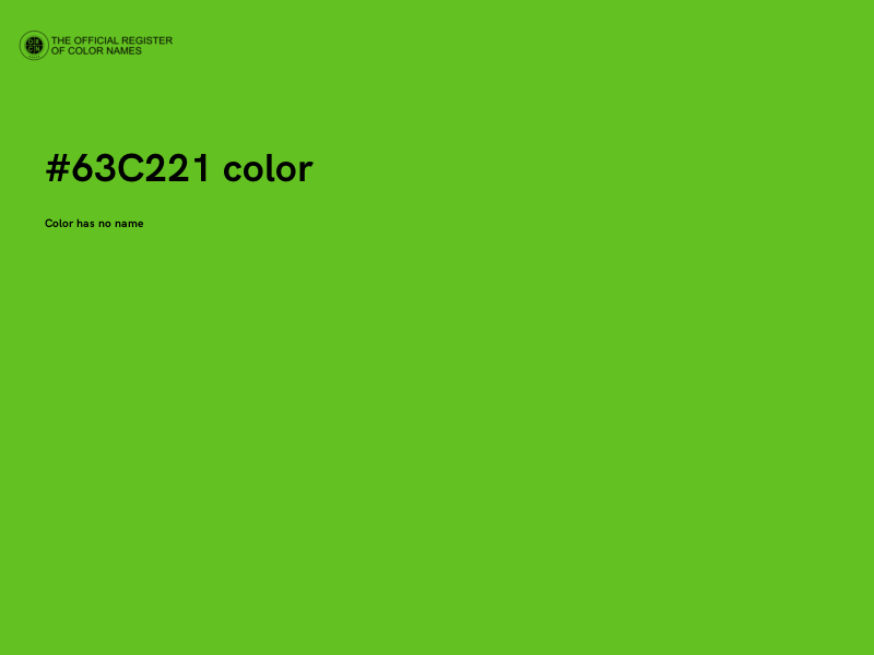 #63C221 color image