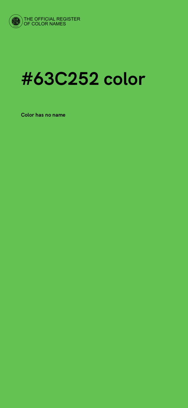 #63C252 color image