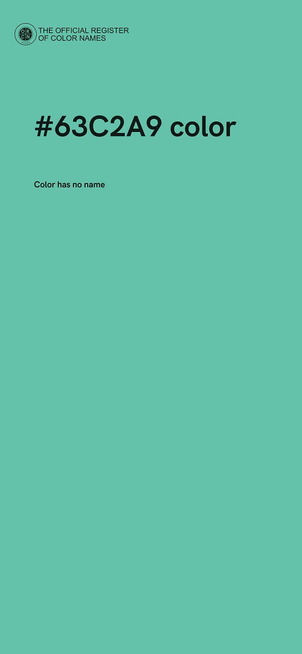 #63C2A9 color image