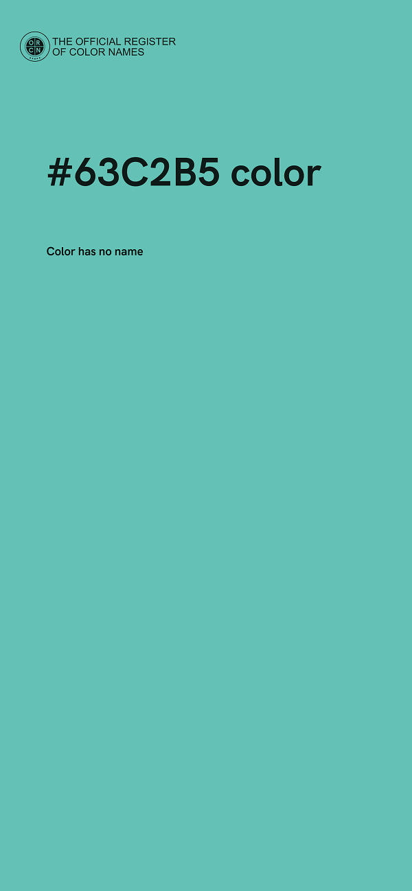 #63C2B5 color image