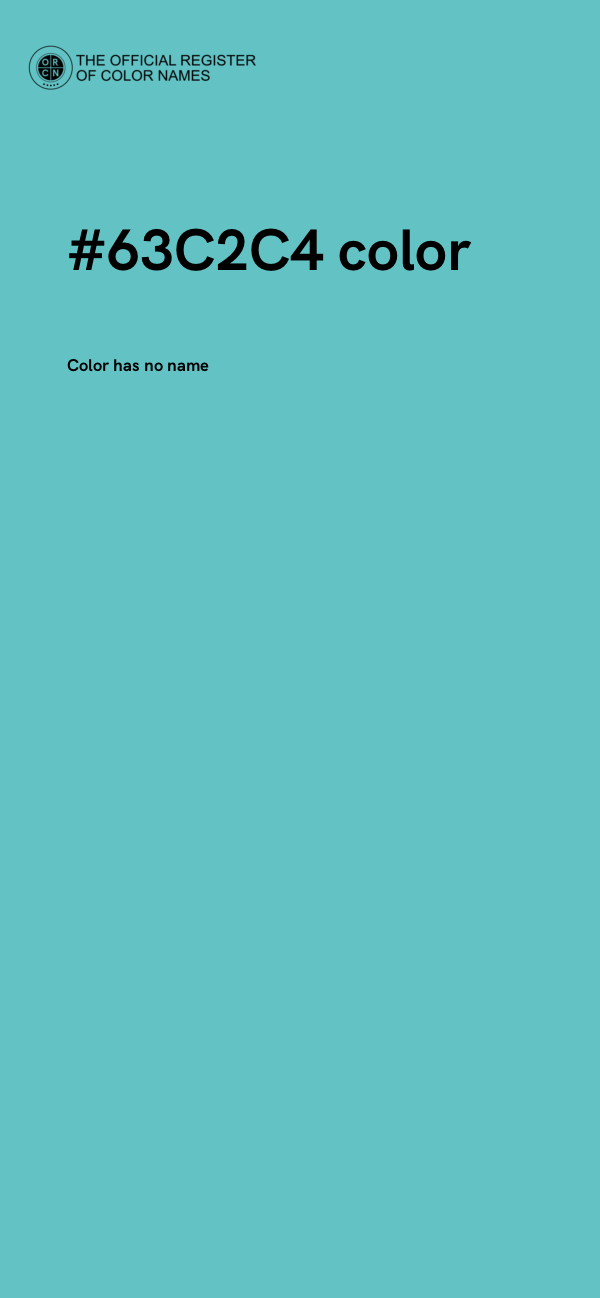 #63C2C4 color image