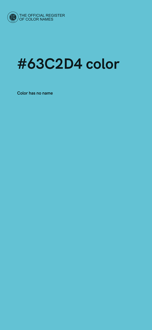 #63C2D4 color image
