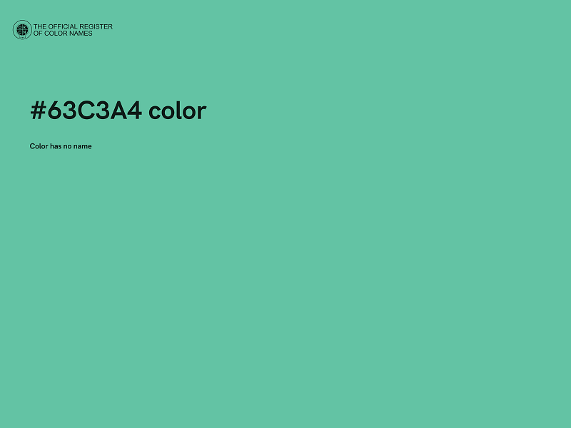 #63C3A4 color image