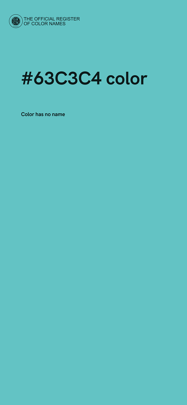 #63C3C4 color image