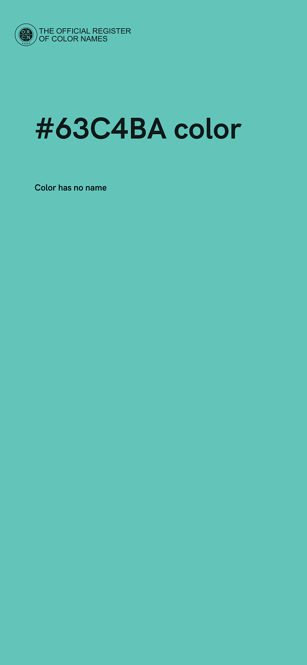 #63C4BA color image