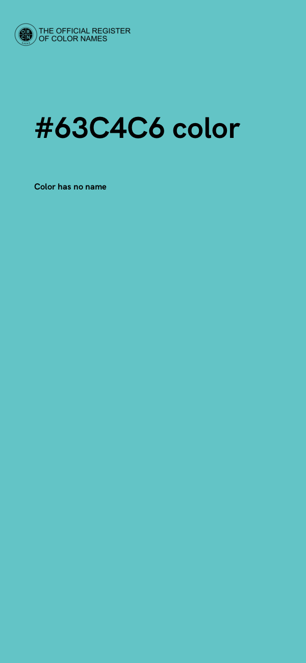 #63C4C6 color image