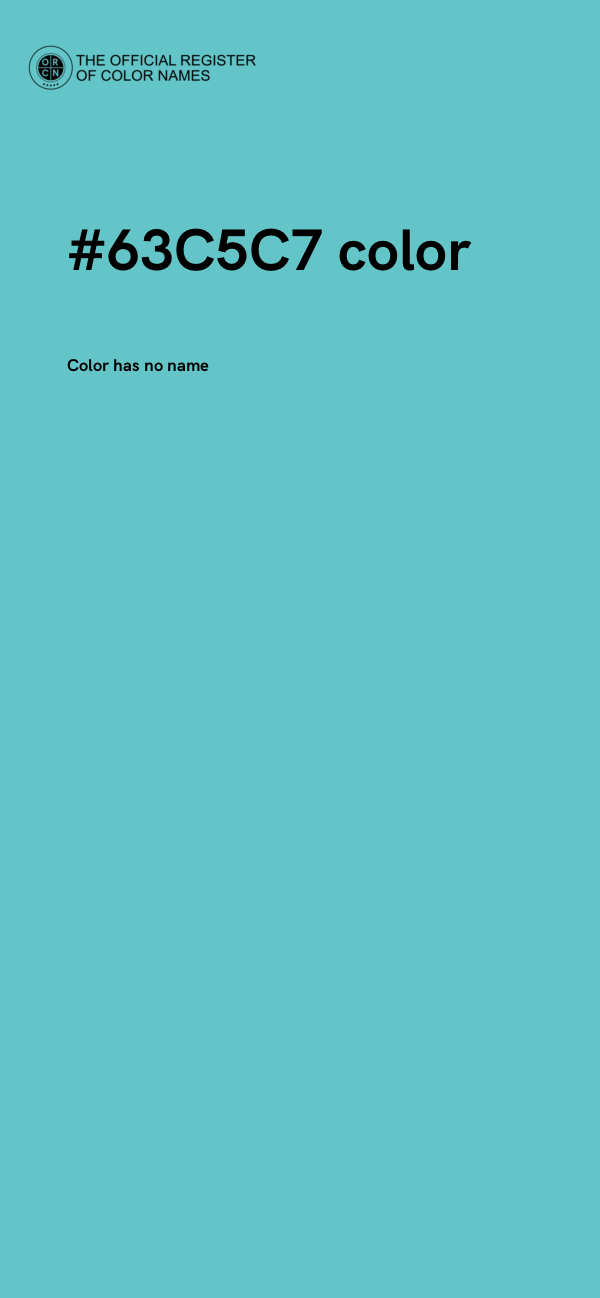 #63C5C7 color image