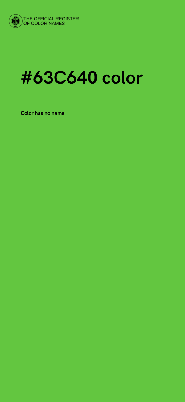 #63C640 color image