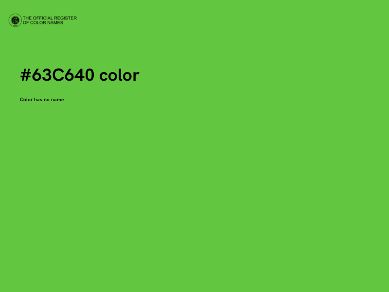 #63C640 color image