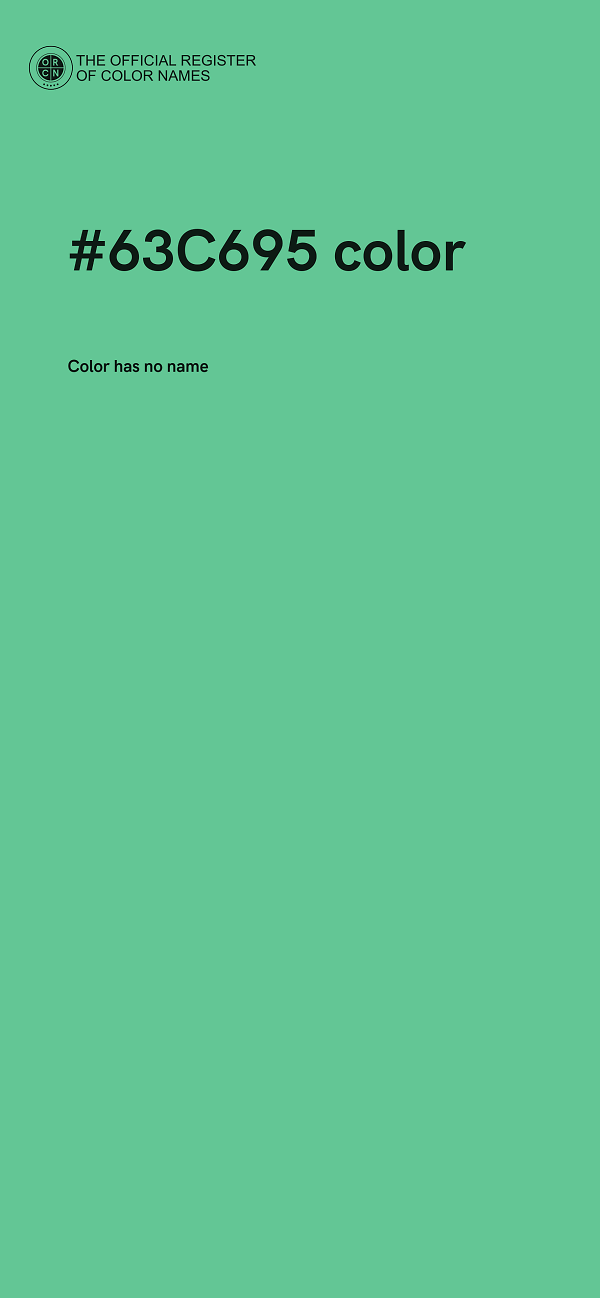 #63C695 color image