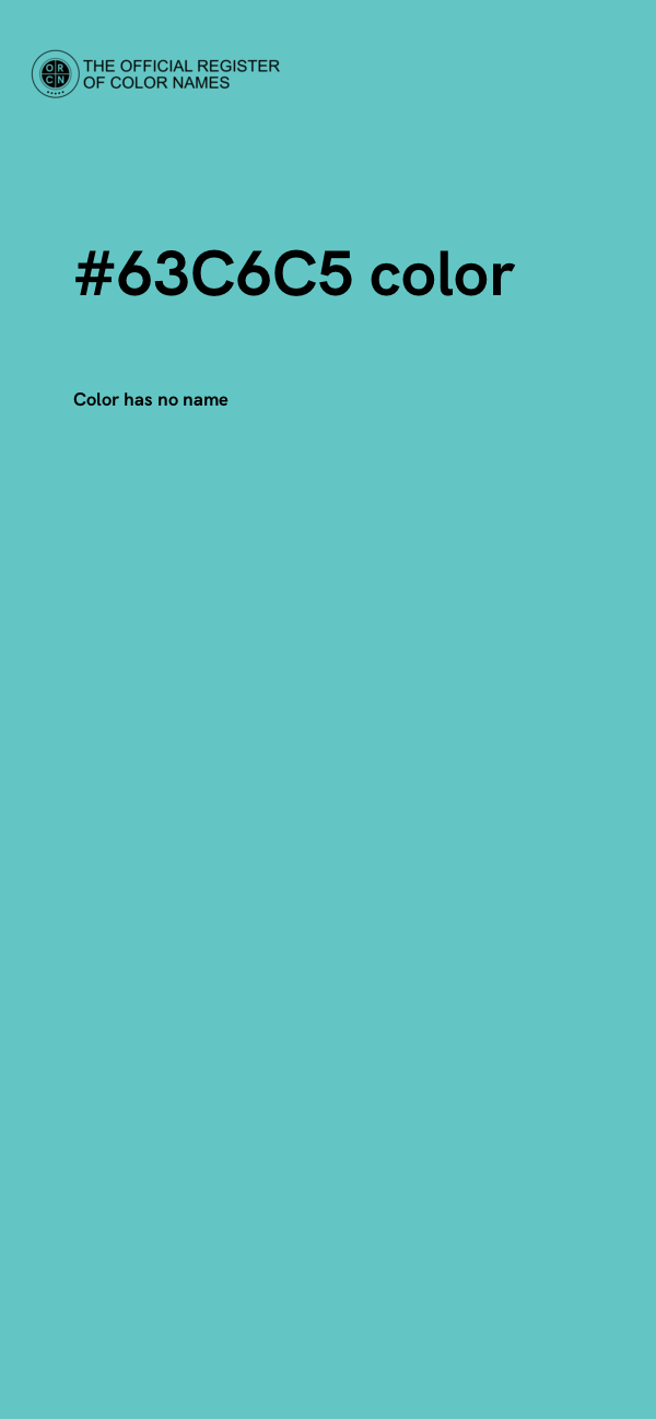 #63C6C5 color image