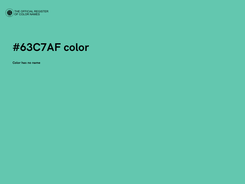 #63C7AF color image