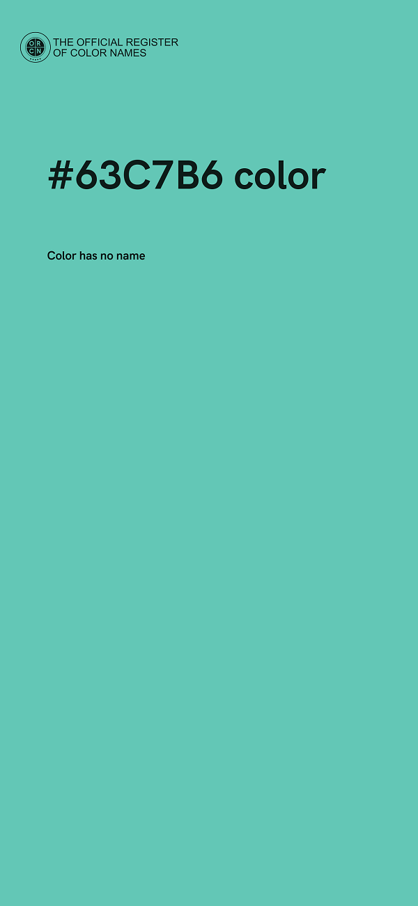 #63C7B6 color image