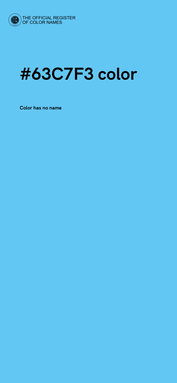 #63C7F3 color image