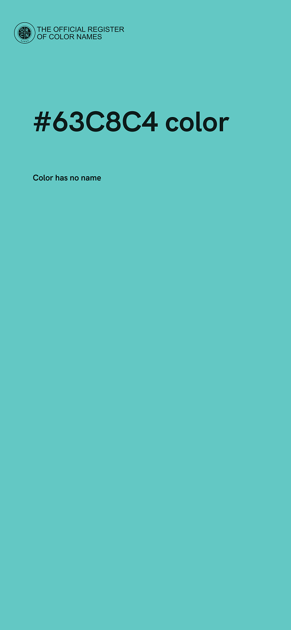 #63C8C4 color image