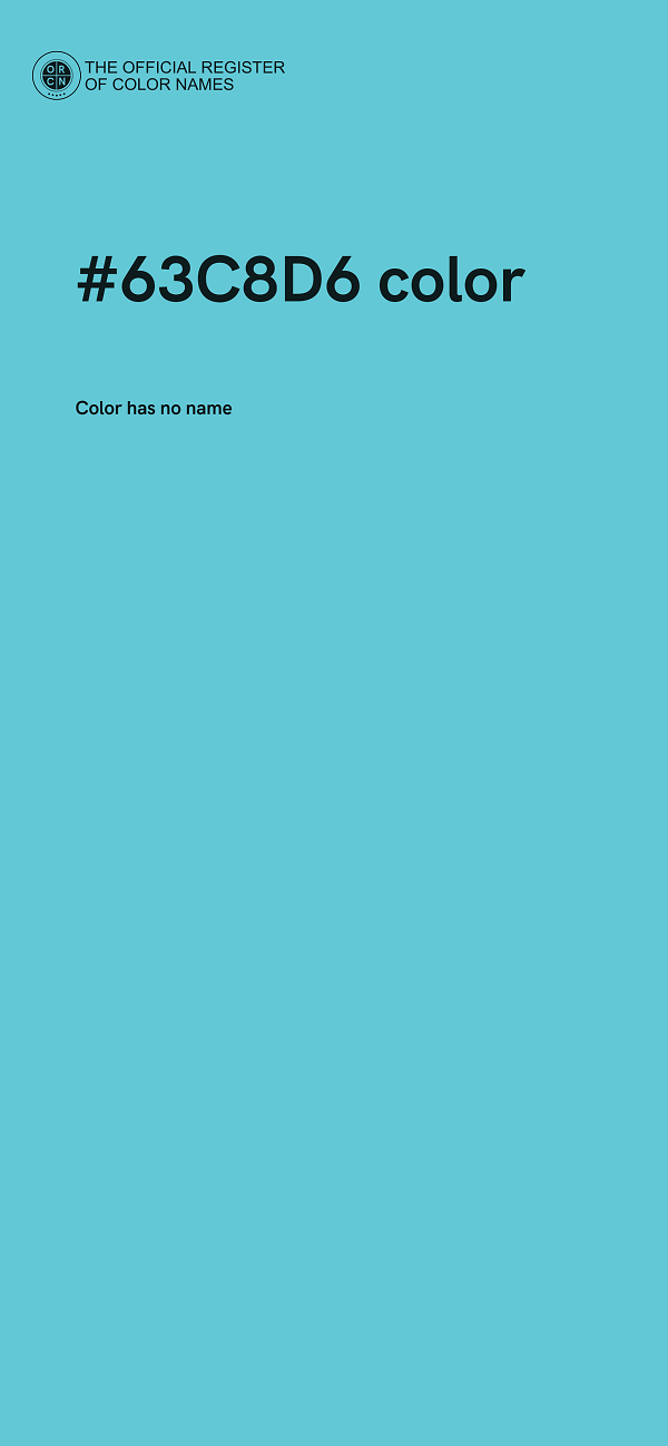 #63C8D6 color image