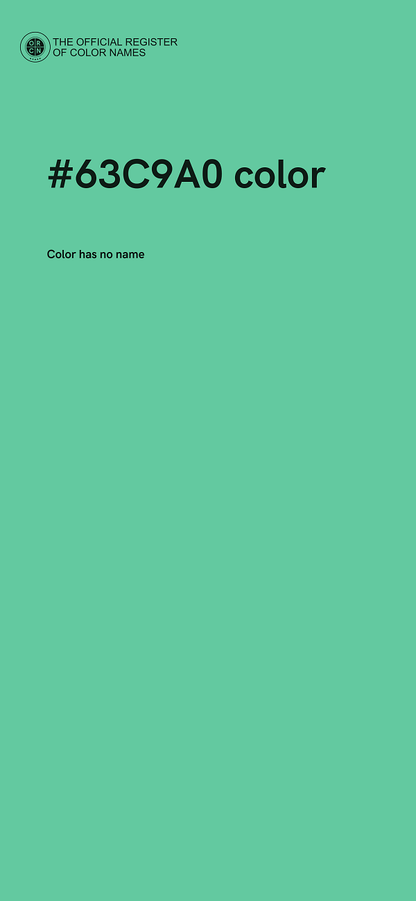 #63C9A0 color image