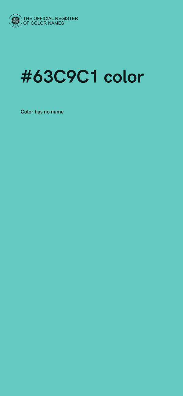 #63C9C1 color image