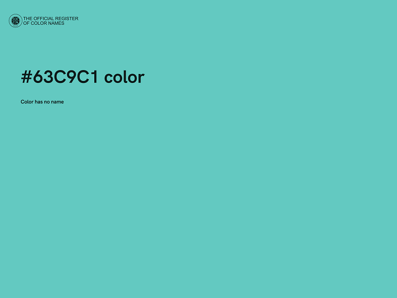 #63C9C1 color image
