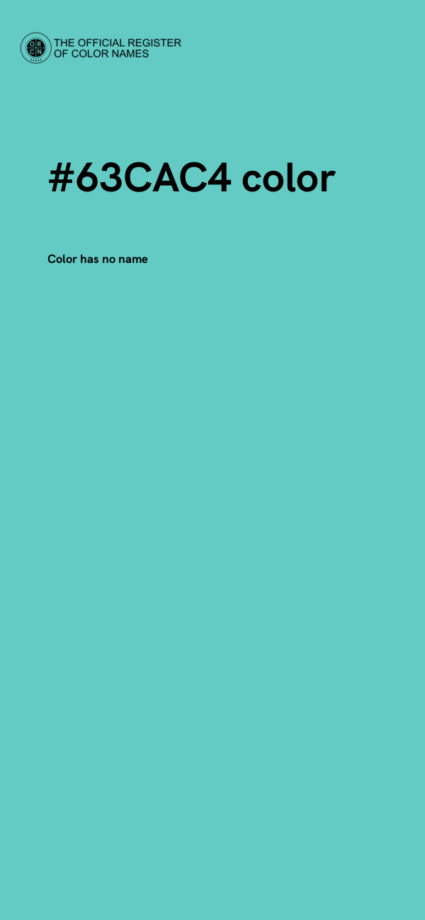 #63CAC4 color image