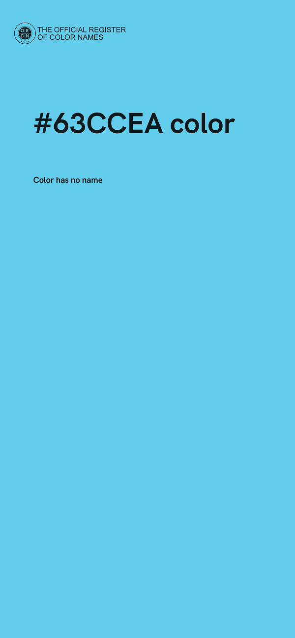 #63CCEA color image