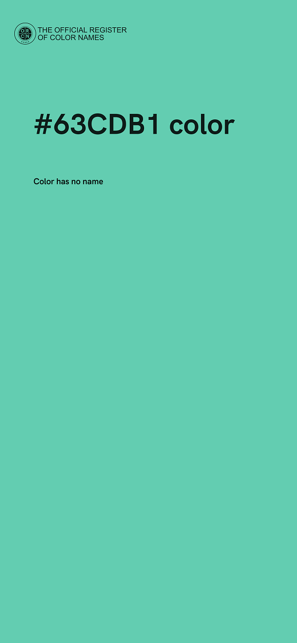#63CDB1 color image