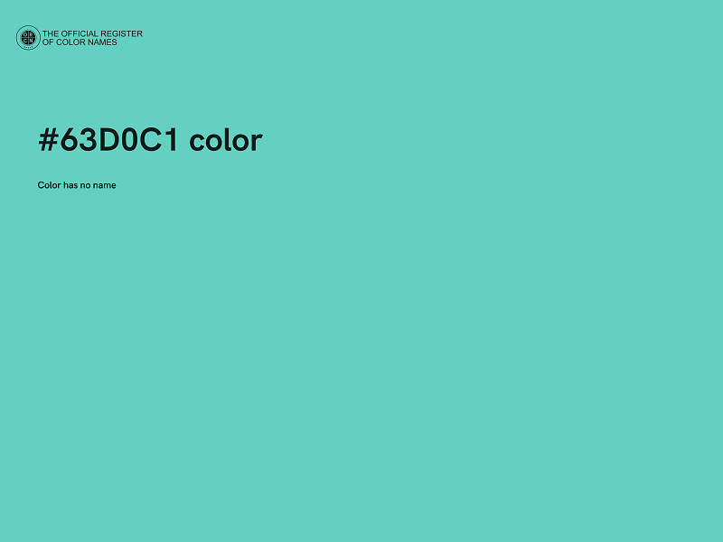 #63D0C1 color image