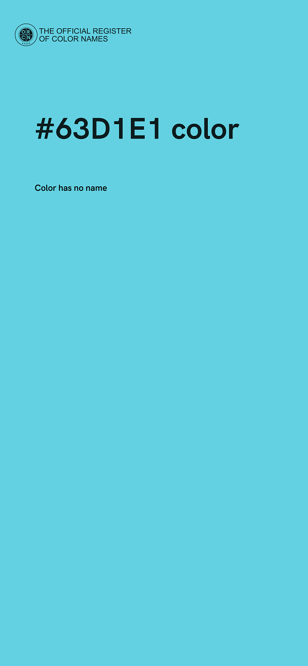 #63D1E1 color image