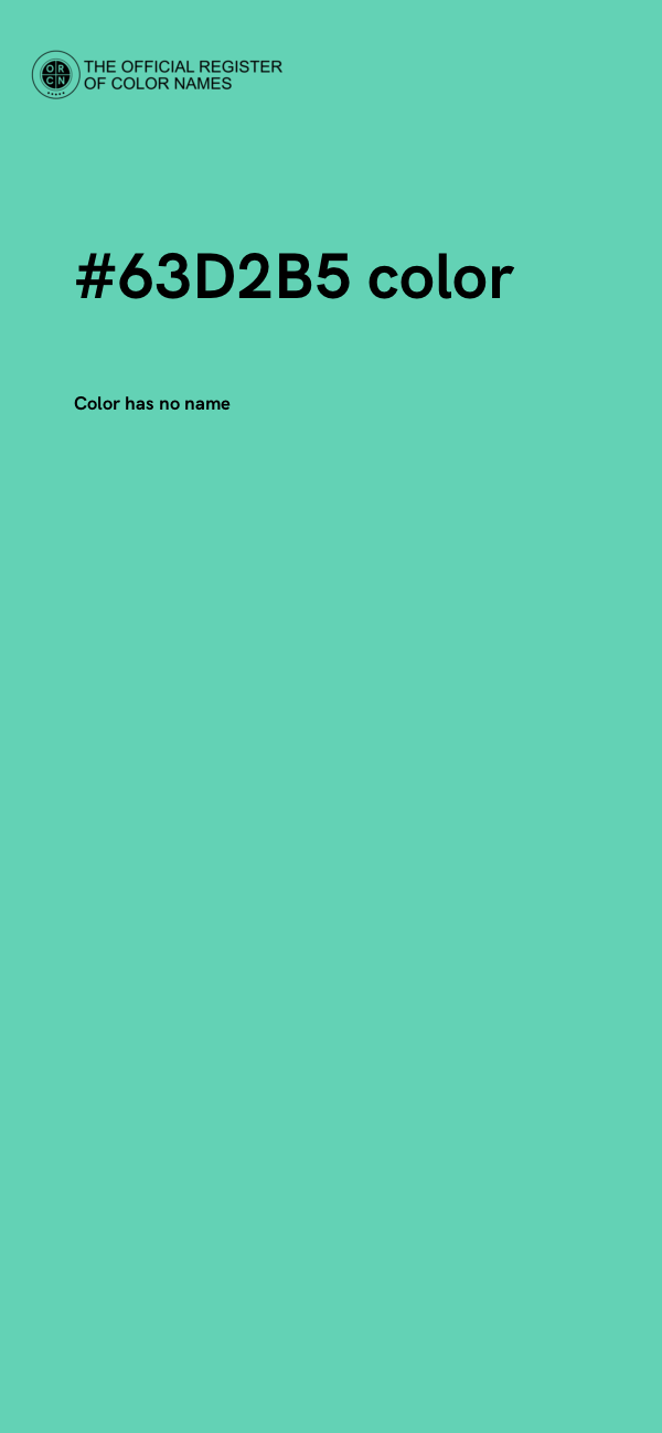 #63D2B5 color image